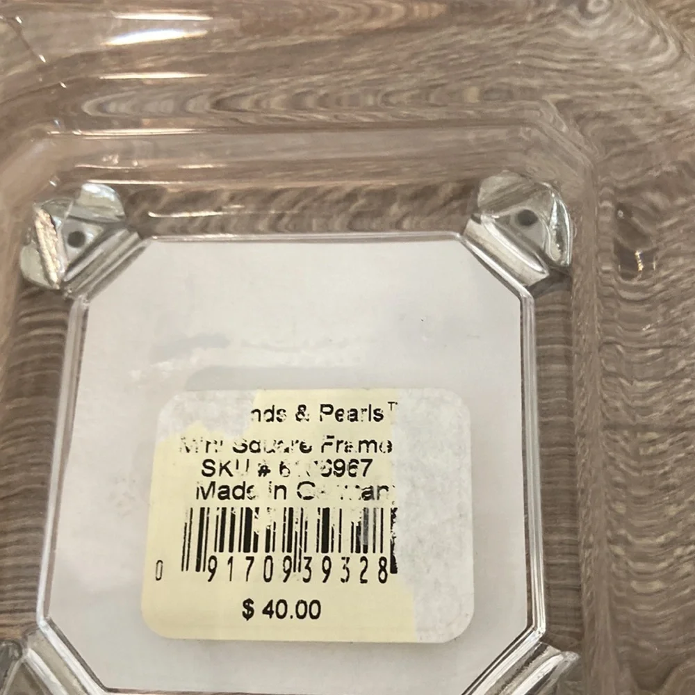 Lenox Faux Diamonds and Pearls Crystal Picture Frame